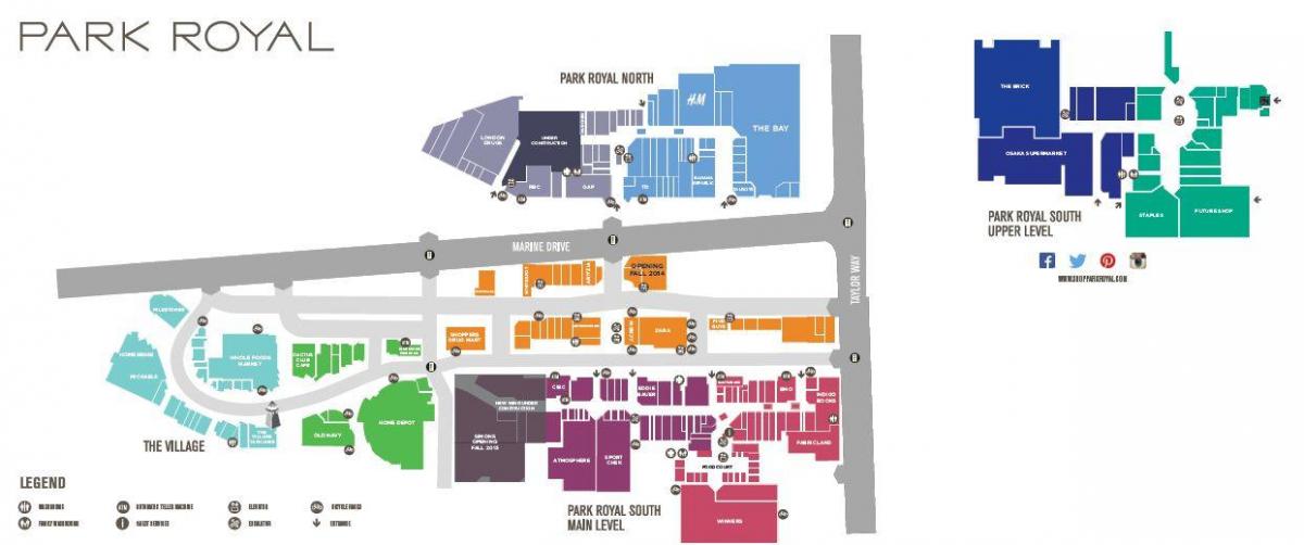 温哥华闹市区购物的地图