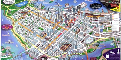 地图，加拿大不列颠哥伦比亚省温哥华