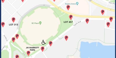 地图不列颠哥伦比亚省的地方停车