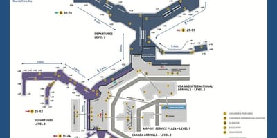 加拿大温哥华机场的地图