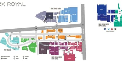 温哥华闹市区购物的地图