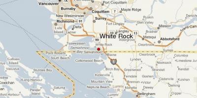 地图上的白色岩石温哥华