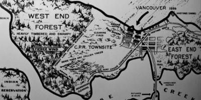 地图上的老温哥华